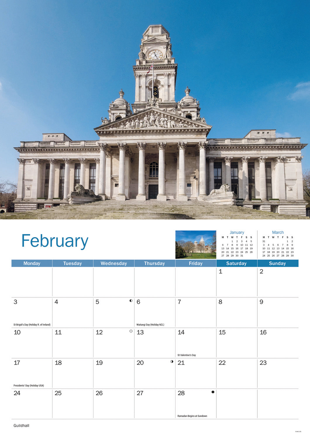 Portsmouth A4 Calendar 2025