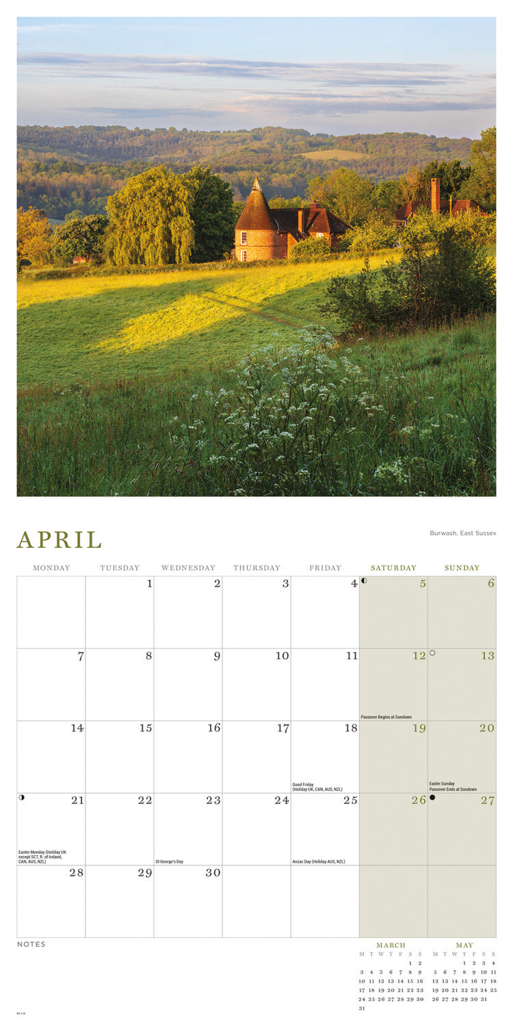 Rural Britain Wall Calendar 2025