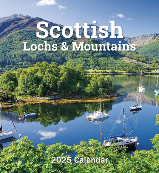 Scottish Lochs & Mountains Mini Desk Easel Calendar 2025