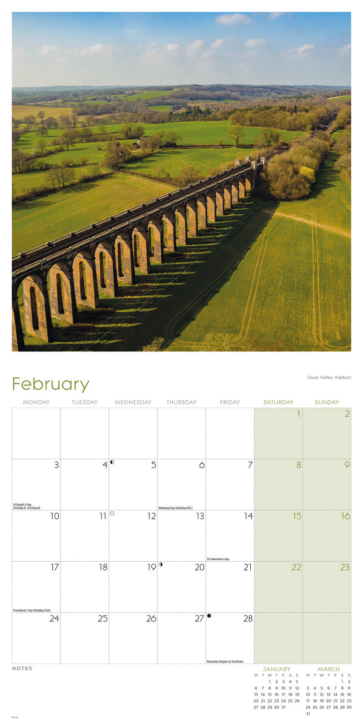 Sussex Wall Calendar 2025