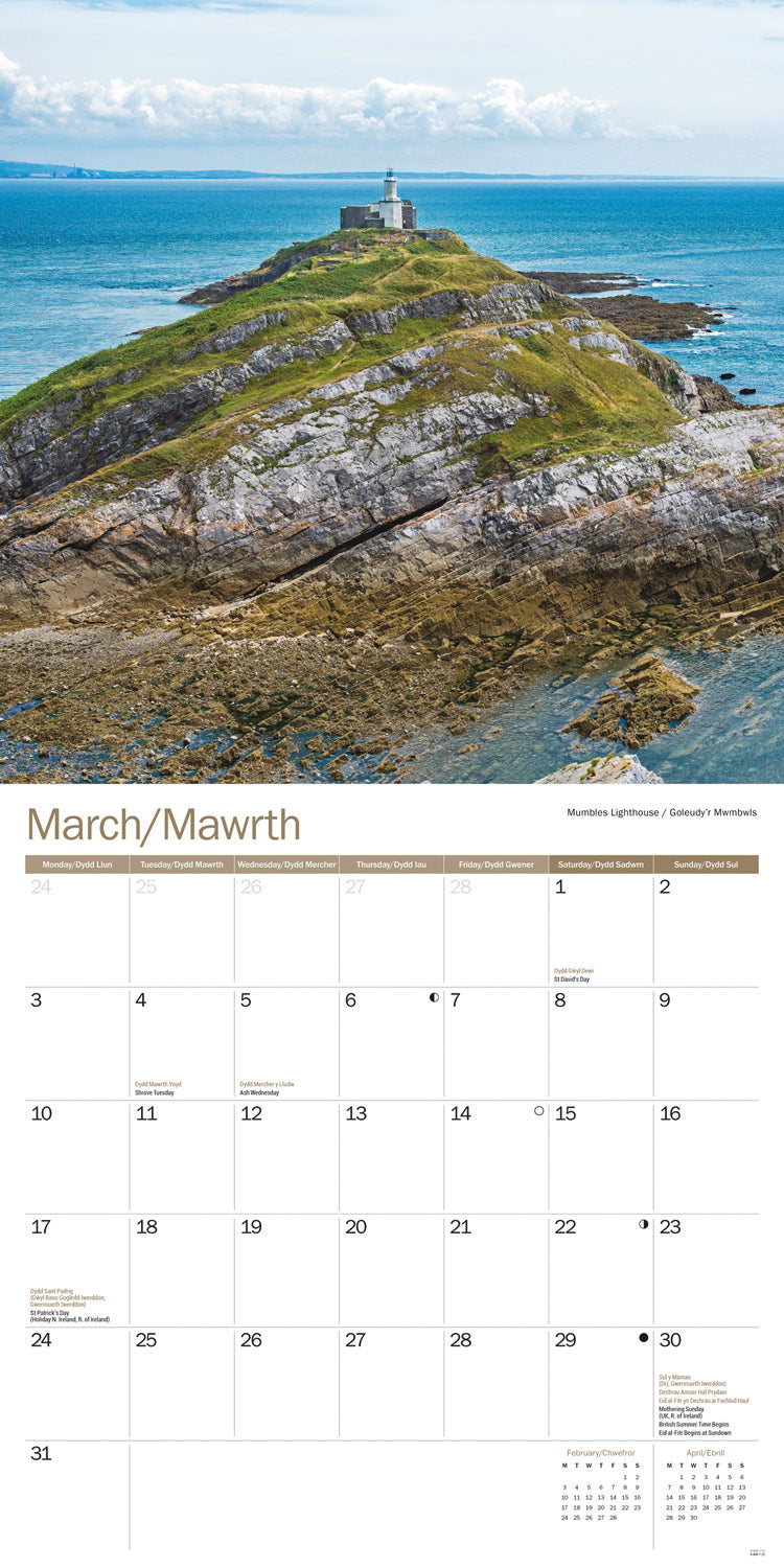 Wales Wall Calendar 2025