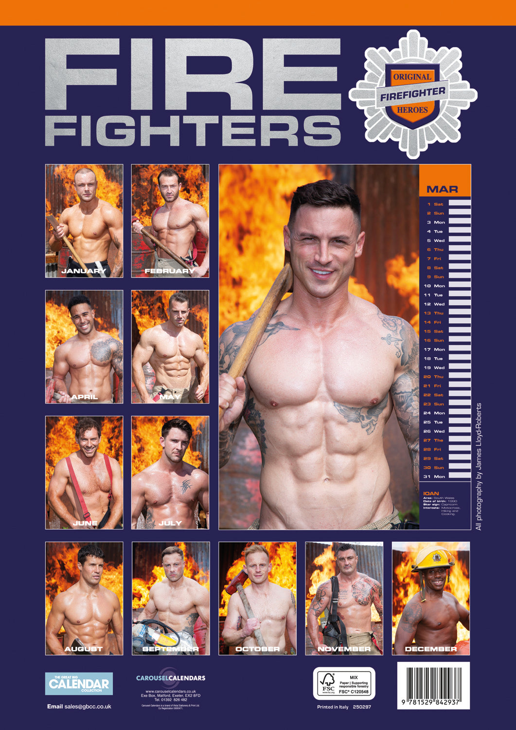 Firefighters A3 Calendar 2025