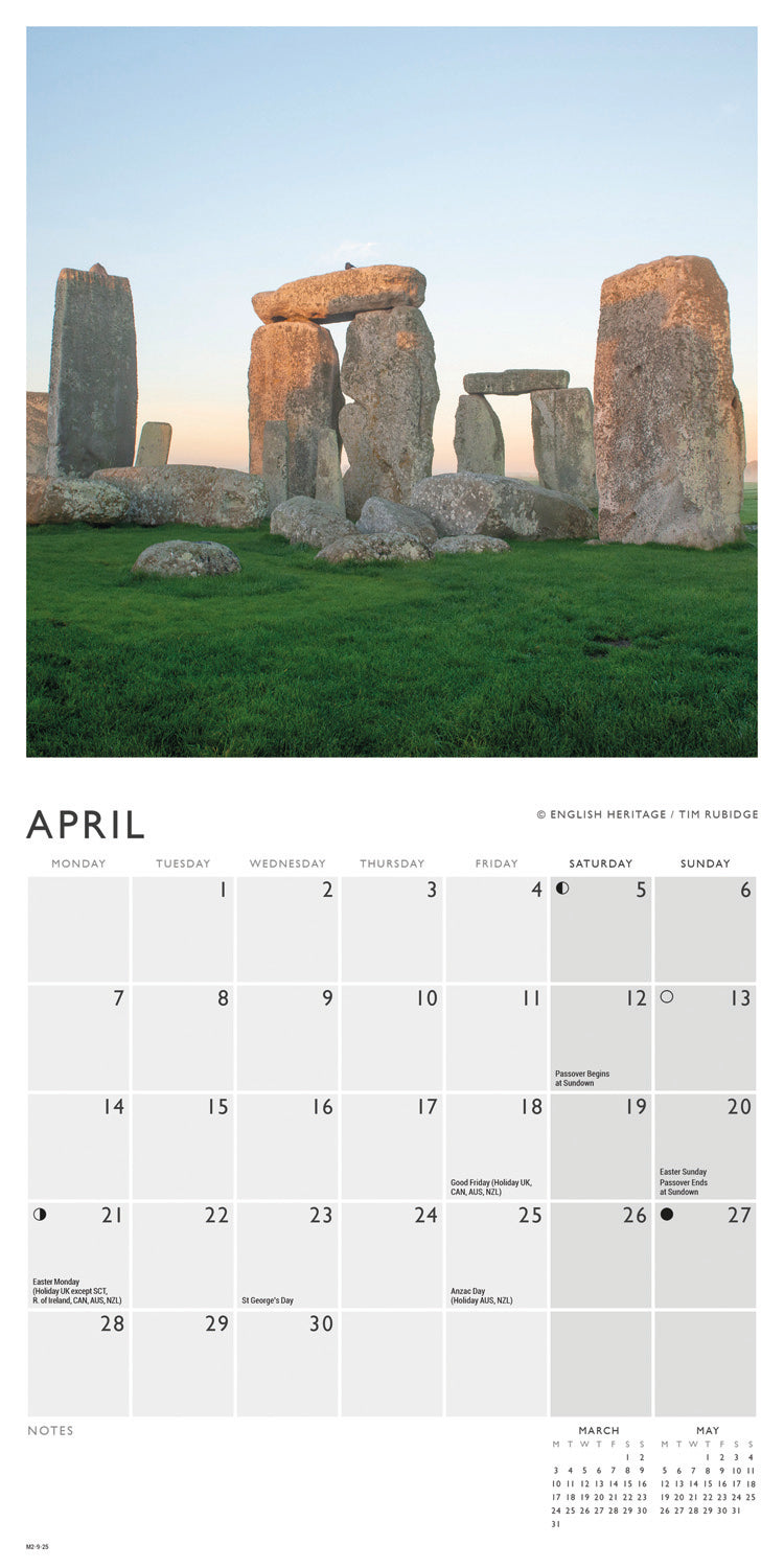 English Heritage, Stonehenge Mini Calendar 2025