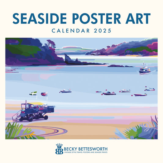 Seaside Poster Art by Becky Bettesworth (PFP) Wall Calendar 2025