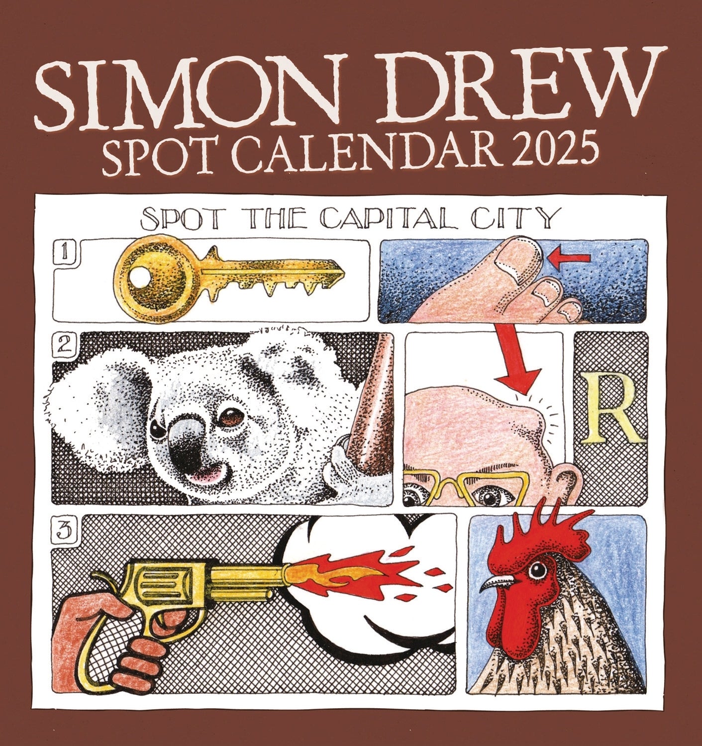 Simon Drew Desk Easel Calendar 2025