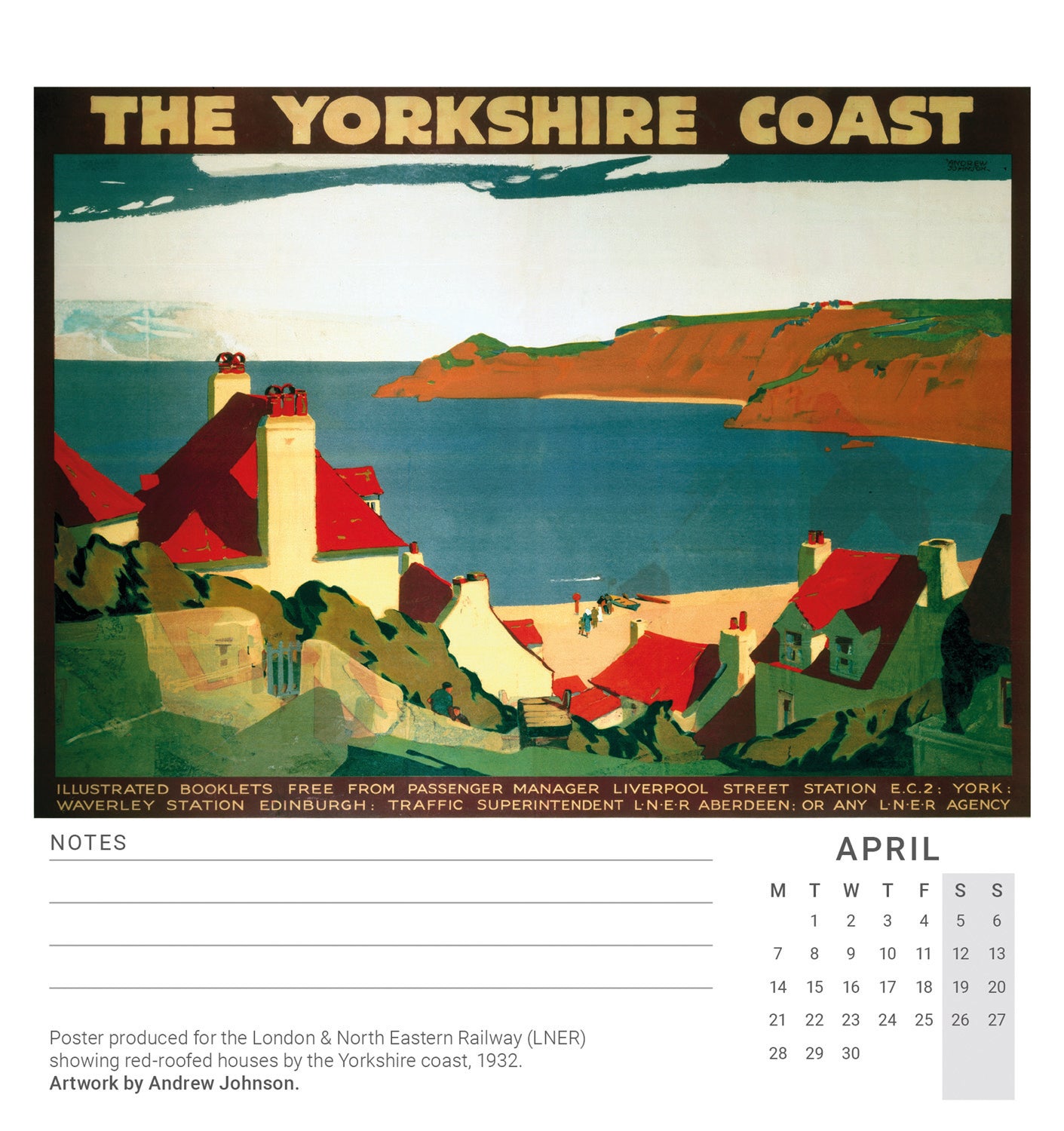 Vintage Posters, NRM Desk Easel Calendar 2025