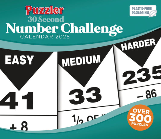 30 Second Number Challenge, Puzzler Box Calendar 2025