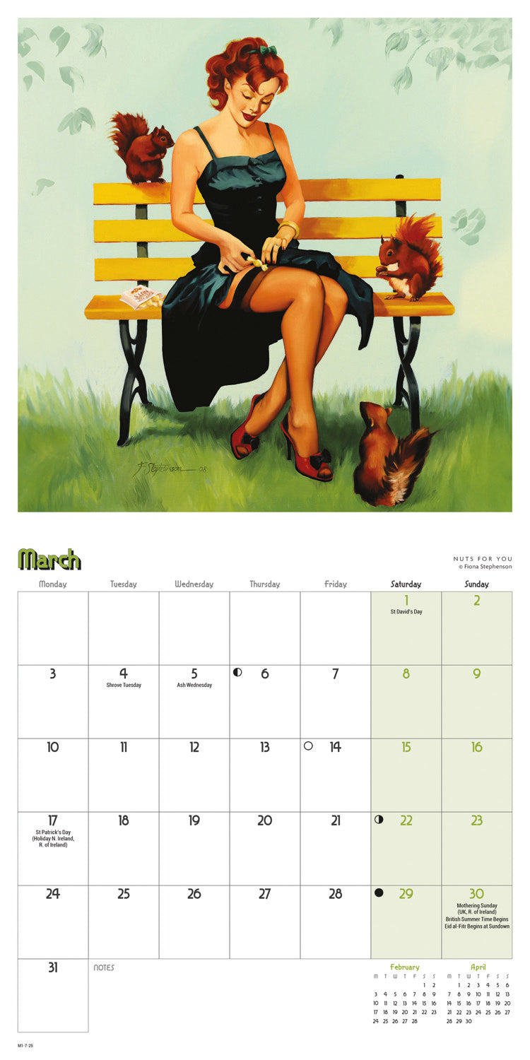 Pin Ups  Mini Calendar 2025