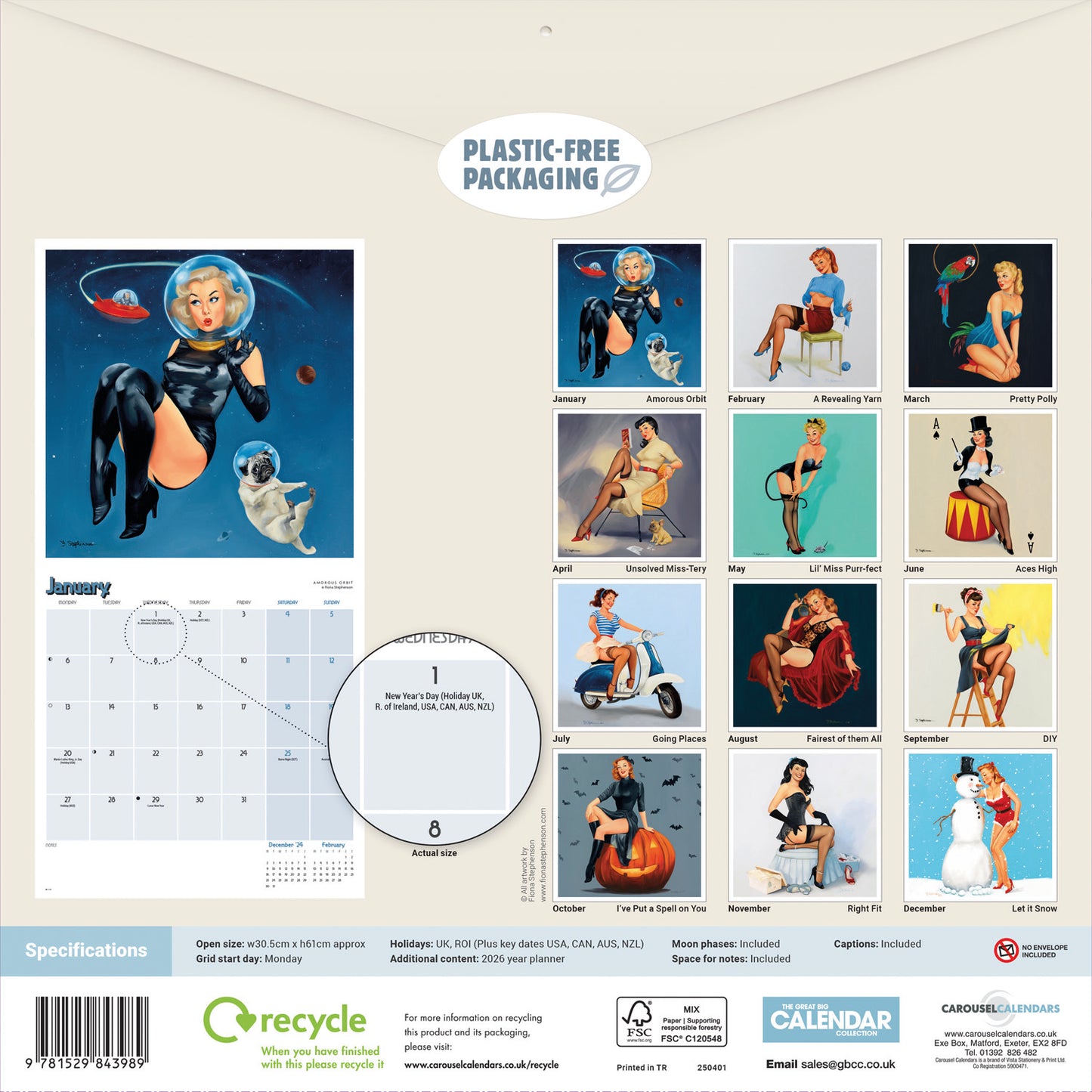 Pin Ups Wall Calendar 2025