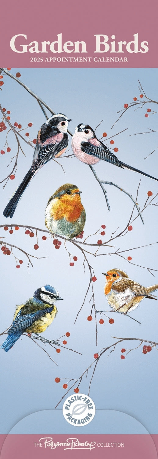 Garden Birds by Pollyanna Pickering (PFP) Slim Calendar 2025