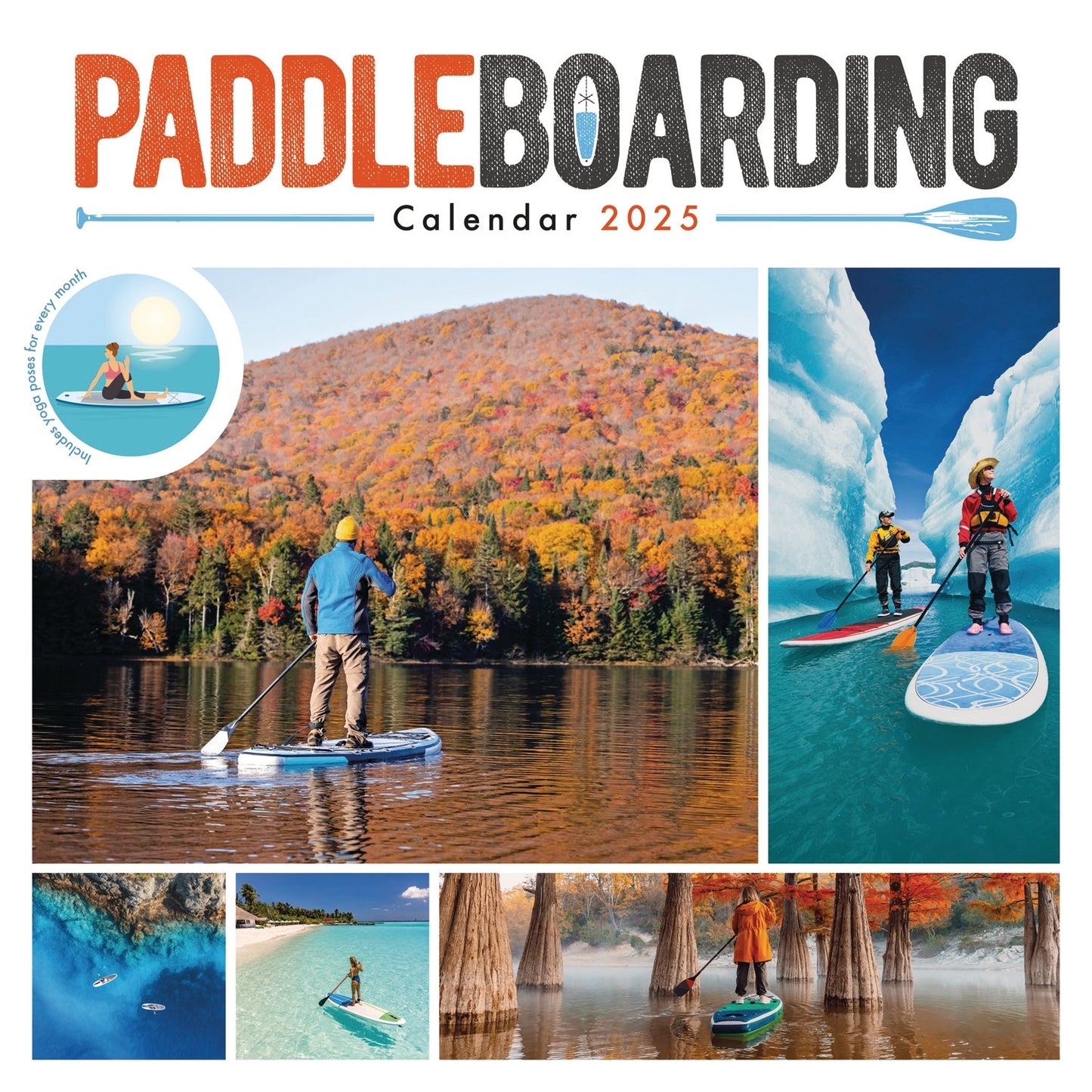 Paddleboarding (PFP) Wall Calendar Sunday Start 2025