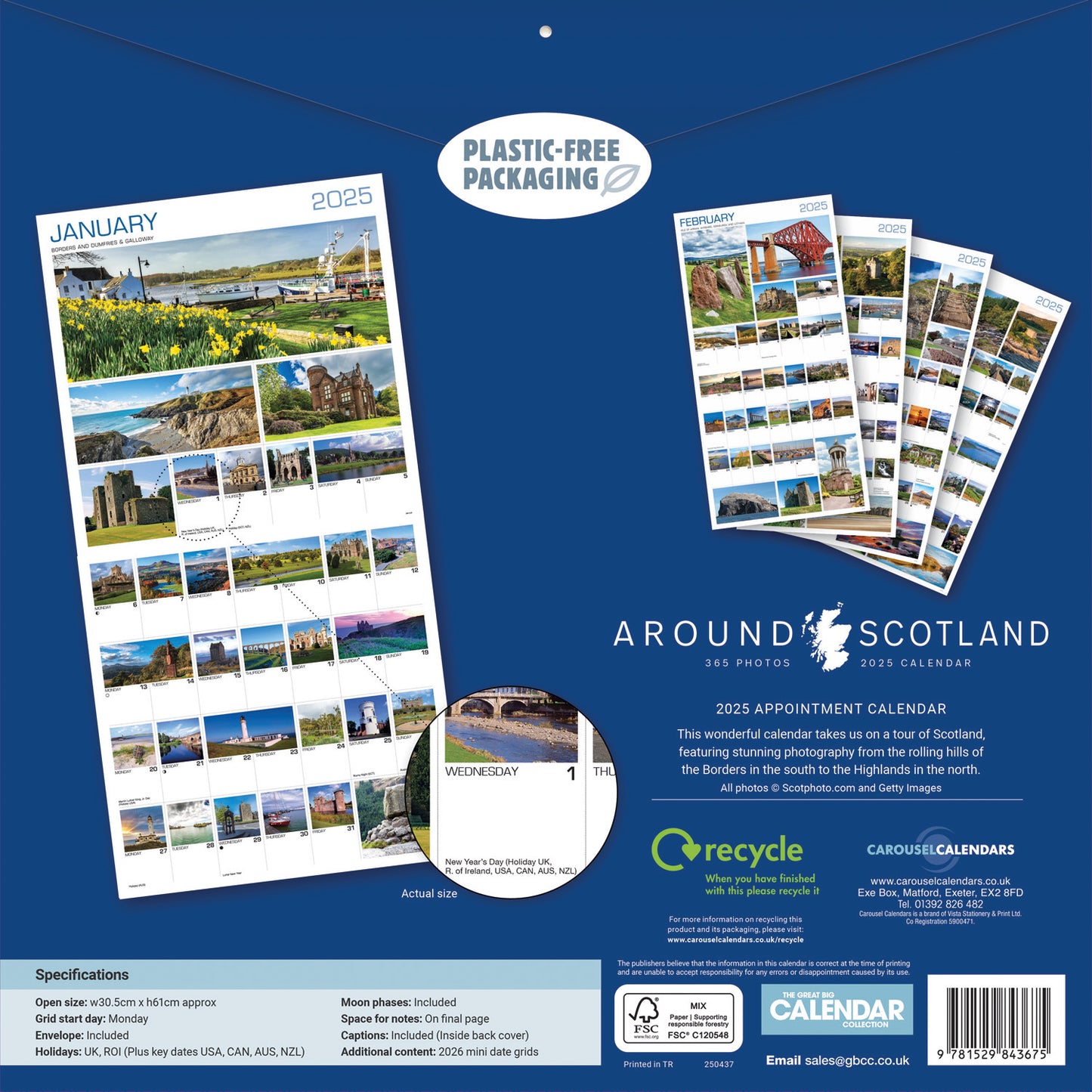 Around Scotland Wall Calendar 2025