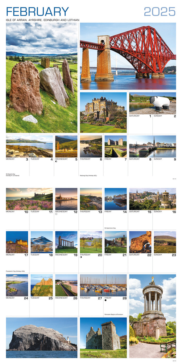 Around Scotland Wall Calendar 2025