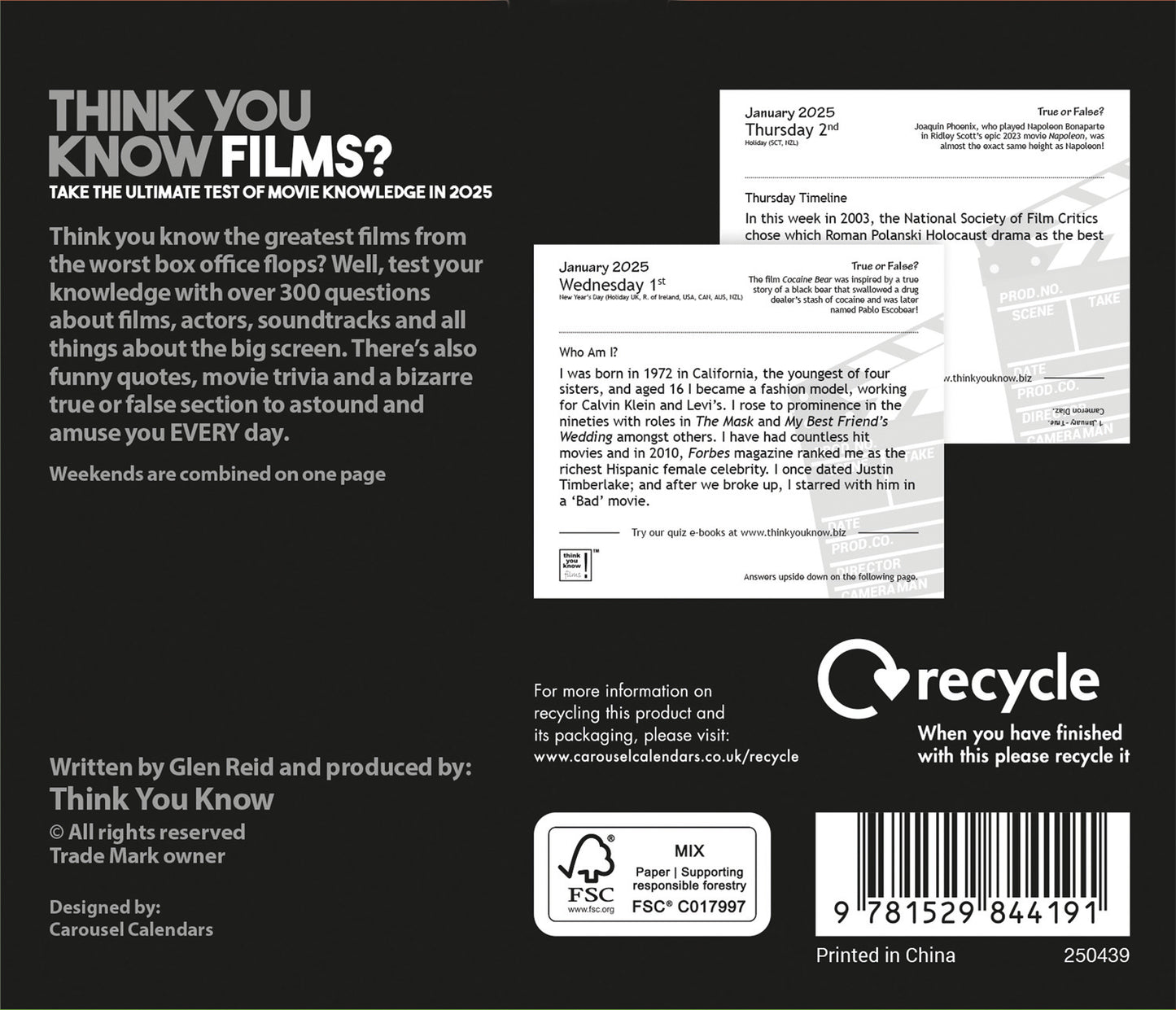 Think You Know Films Box Calendar 2025