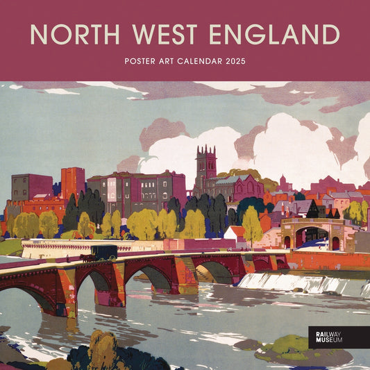 North West England Poster Art NRM Wiro Wall Calendar 2025