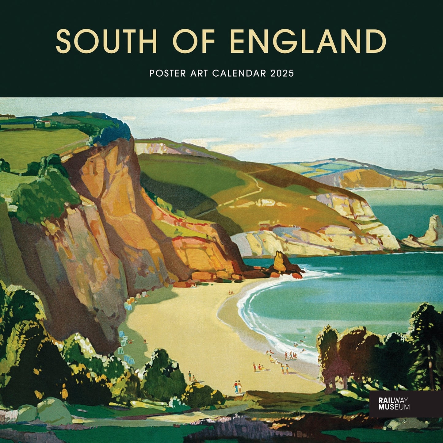 South of England Poster Art NRM Wiro Wall Calendar 2025