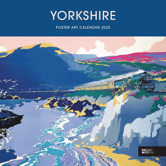 Yorkshire Poster Art NRM Wiro Wall Calendar 2025