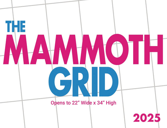 Mammoth Grid Sunday Start Deluxe Wall Calendar 2025