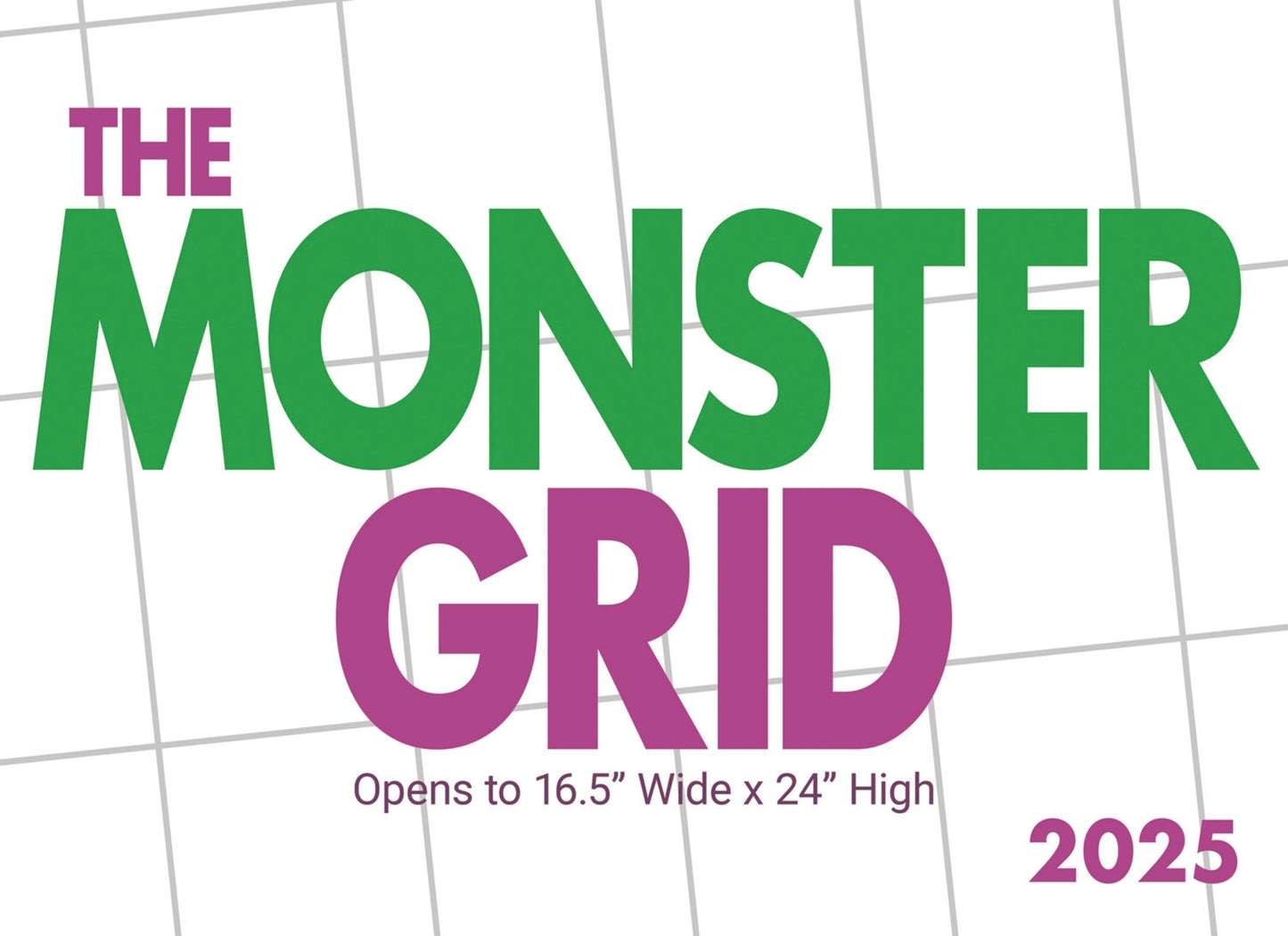 Monster Grid Deluxe Sunday Start 2025