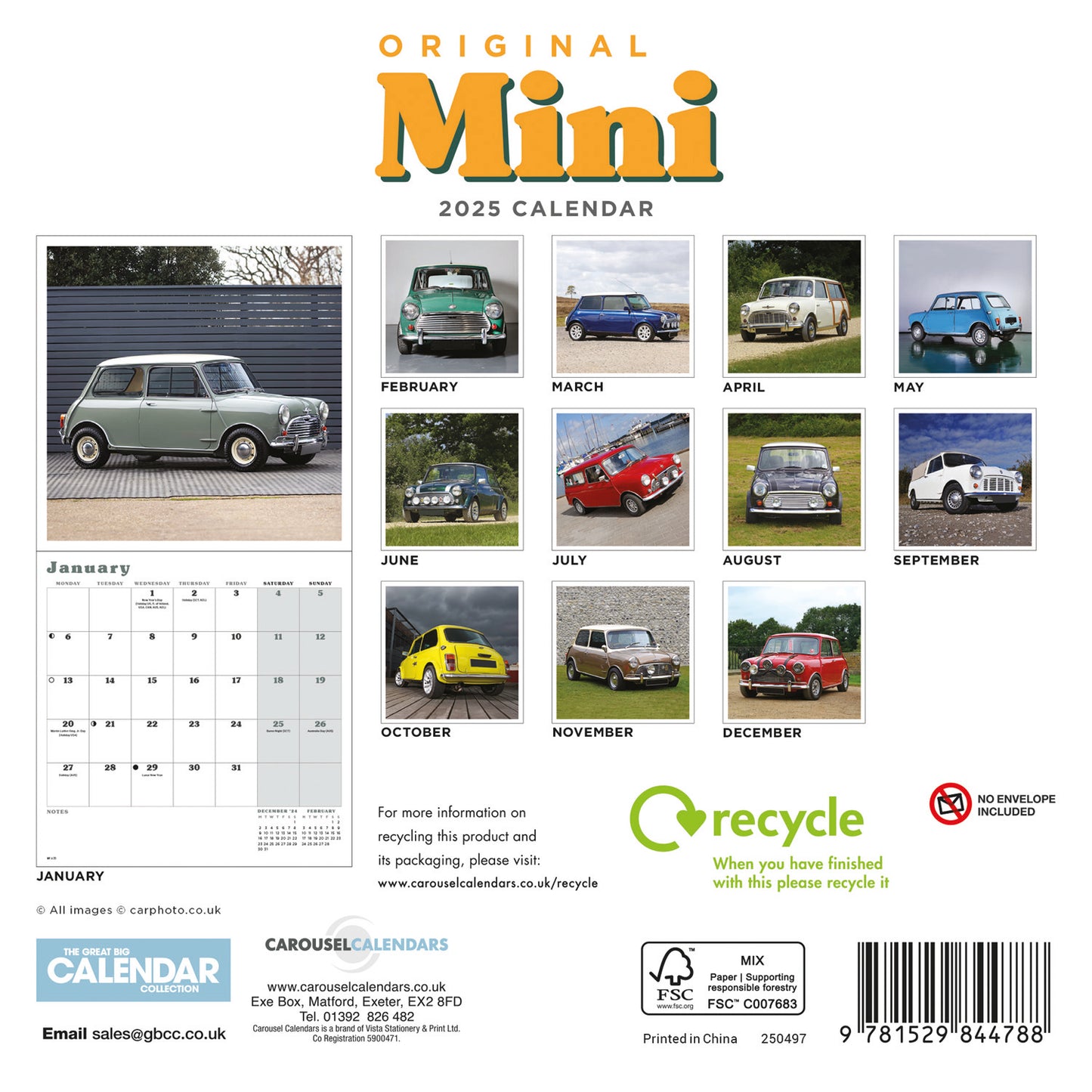 Mini Original Mini Calendar 2025