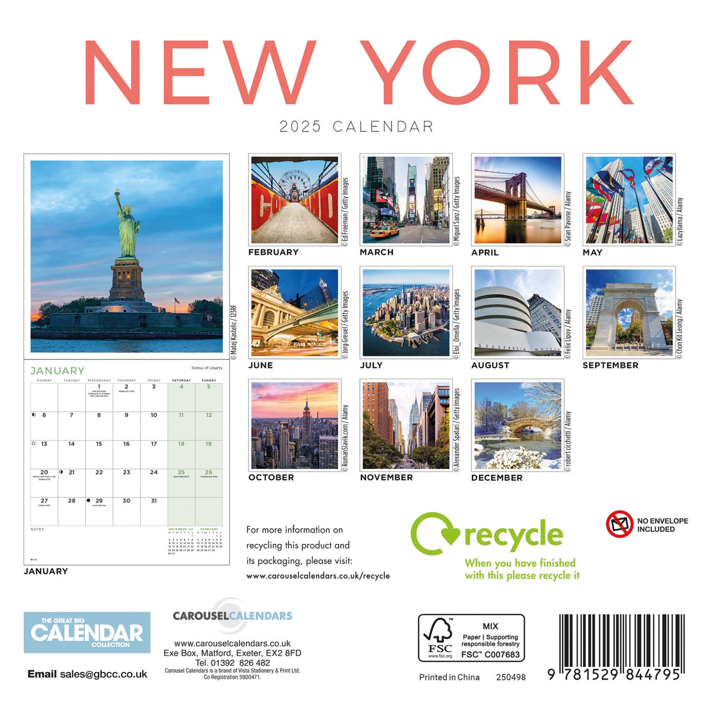 New York Mini Calendar 2025