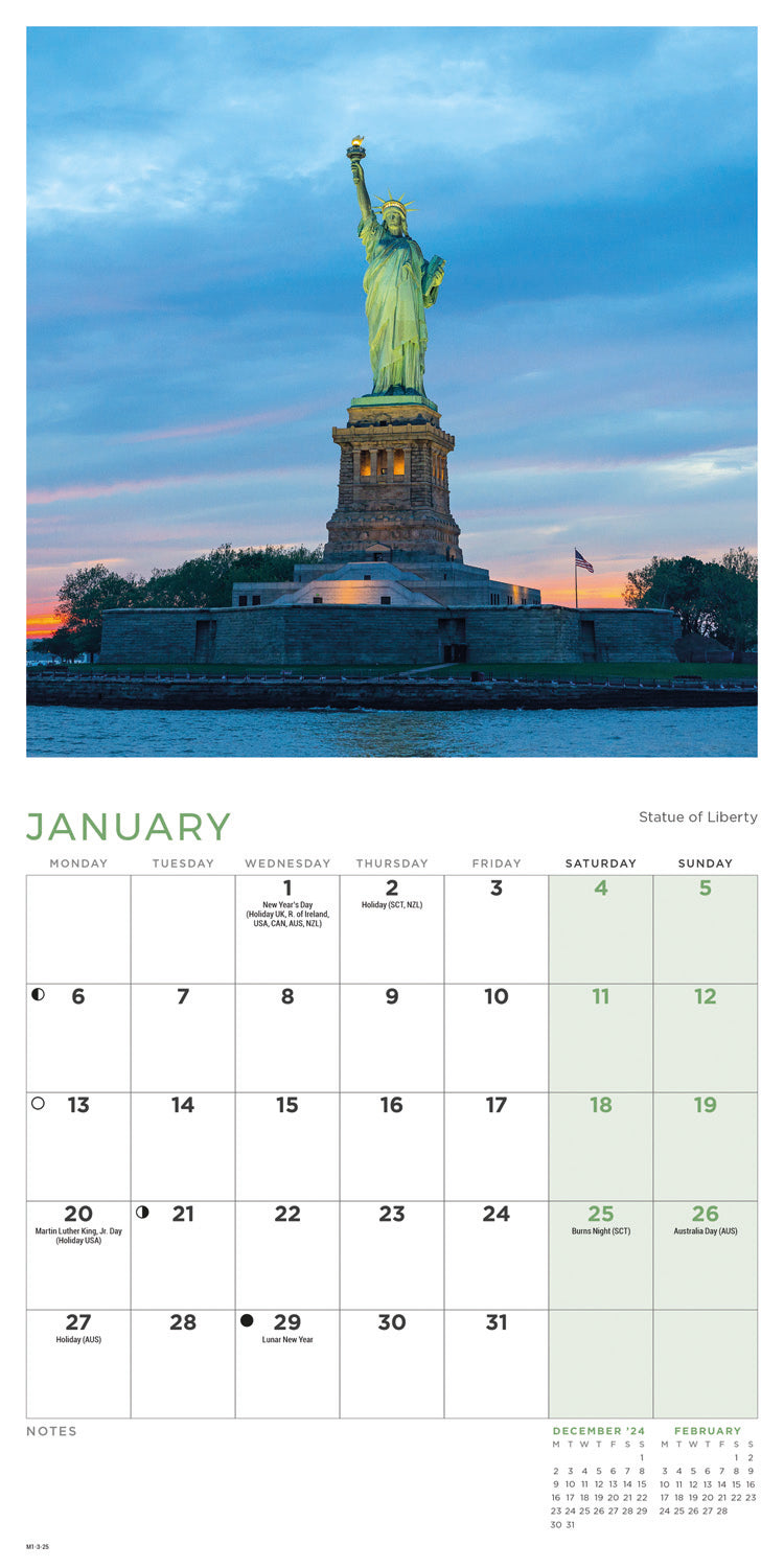 New York Mini Calendar 2025