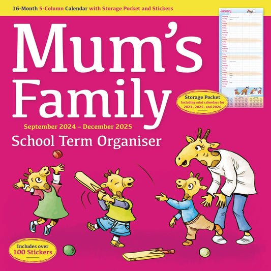 Mums Family Organiser Wall Calendar Planner 2025