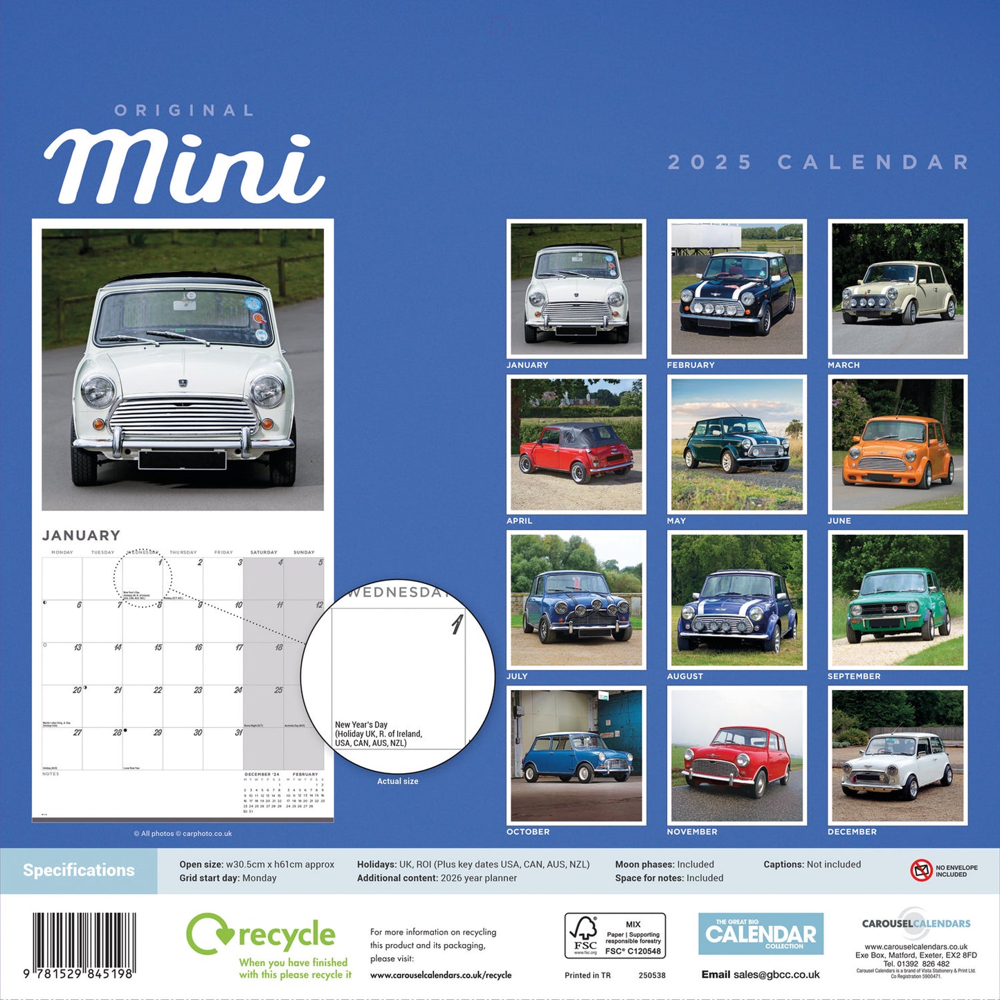 Mini Original (PFP) Wall Calendar 2025