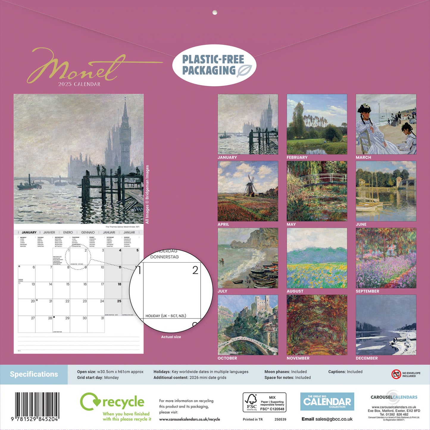 Monet (PFP) Wall Calendar 2025