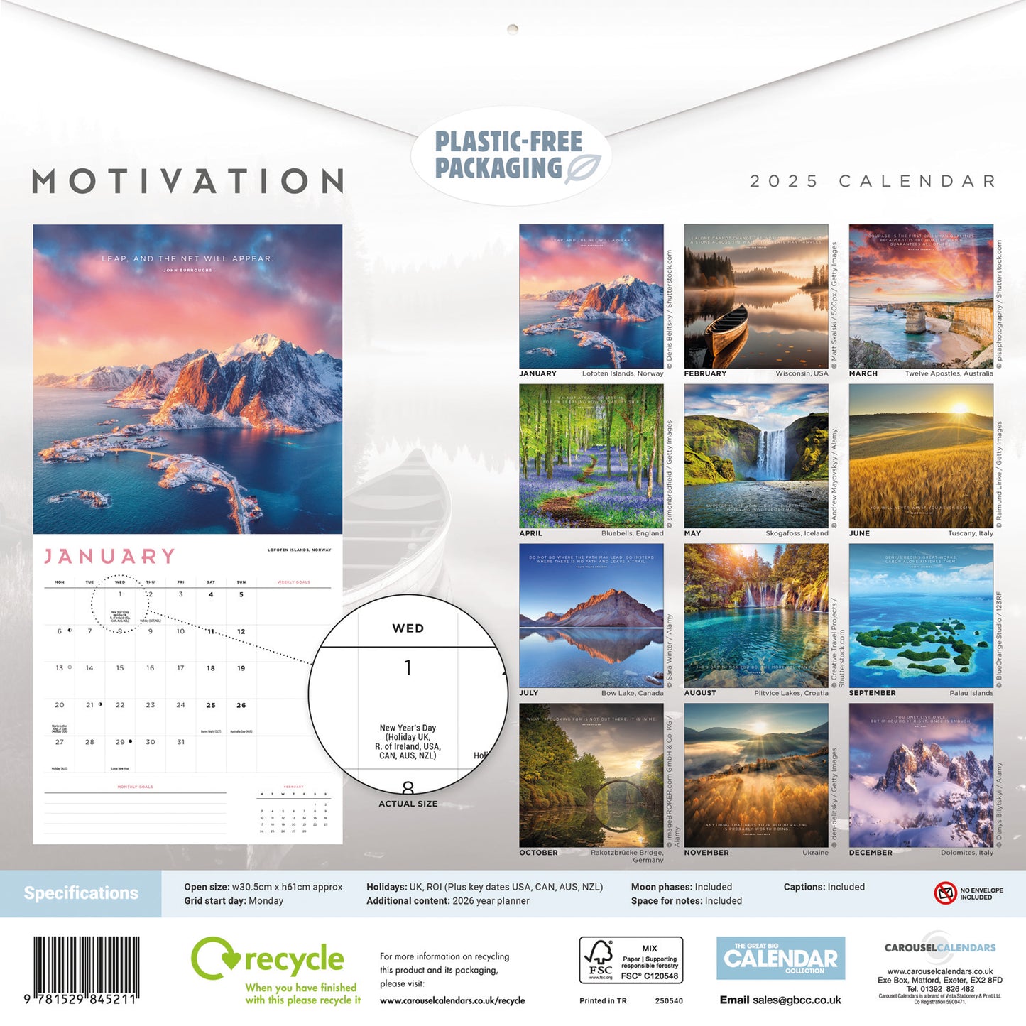 Motivation (PFP) Wall Calendar 2025