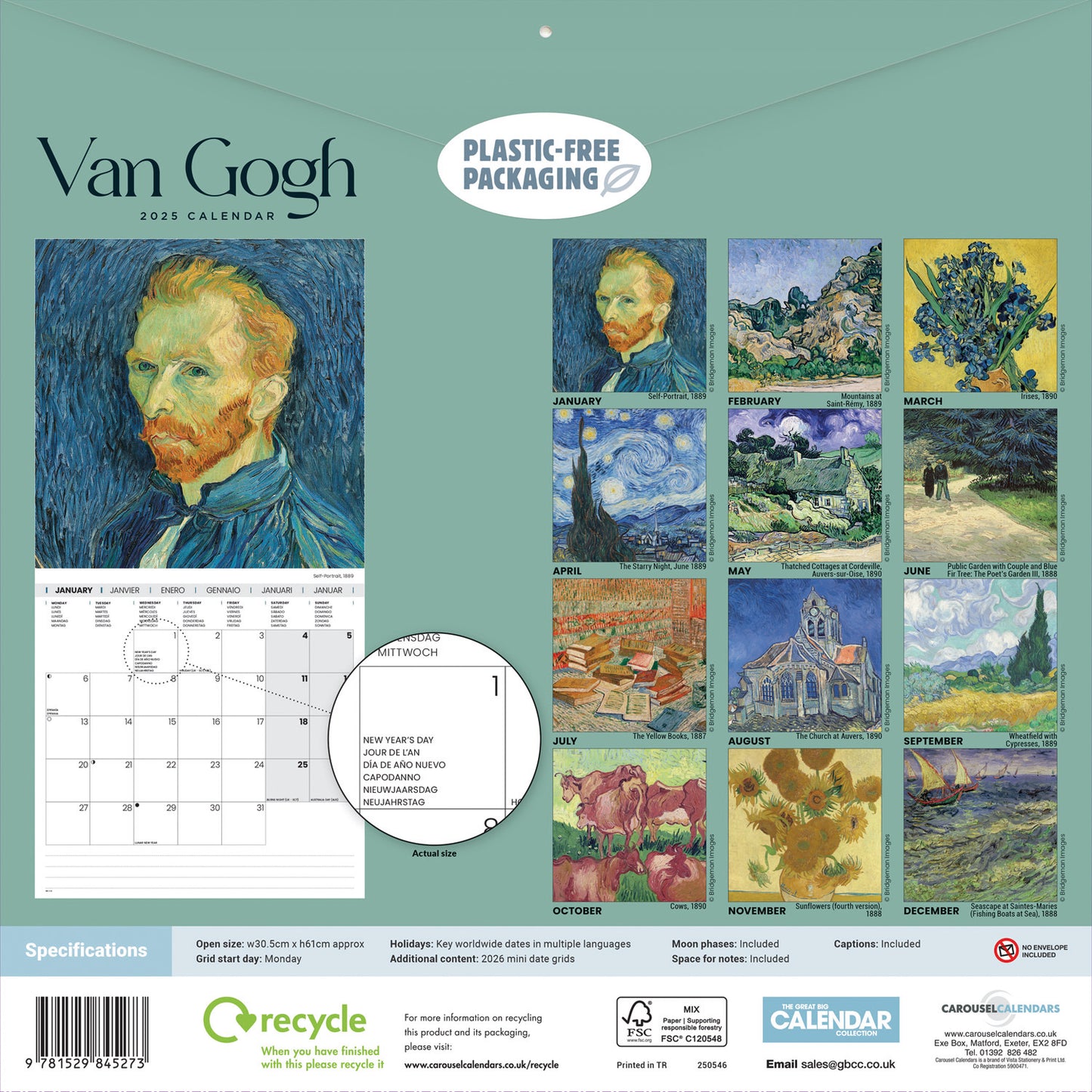 Van Gogh (PFP) Wall Calendar 2025