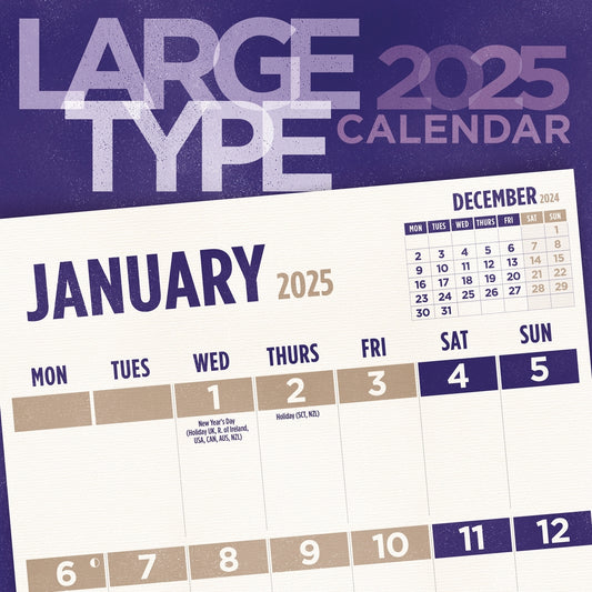 Large Type (PFP) Wall Calendar 2025