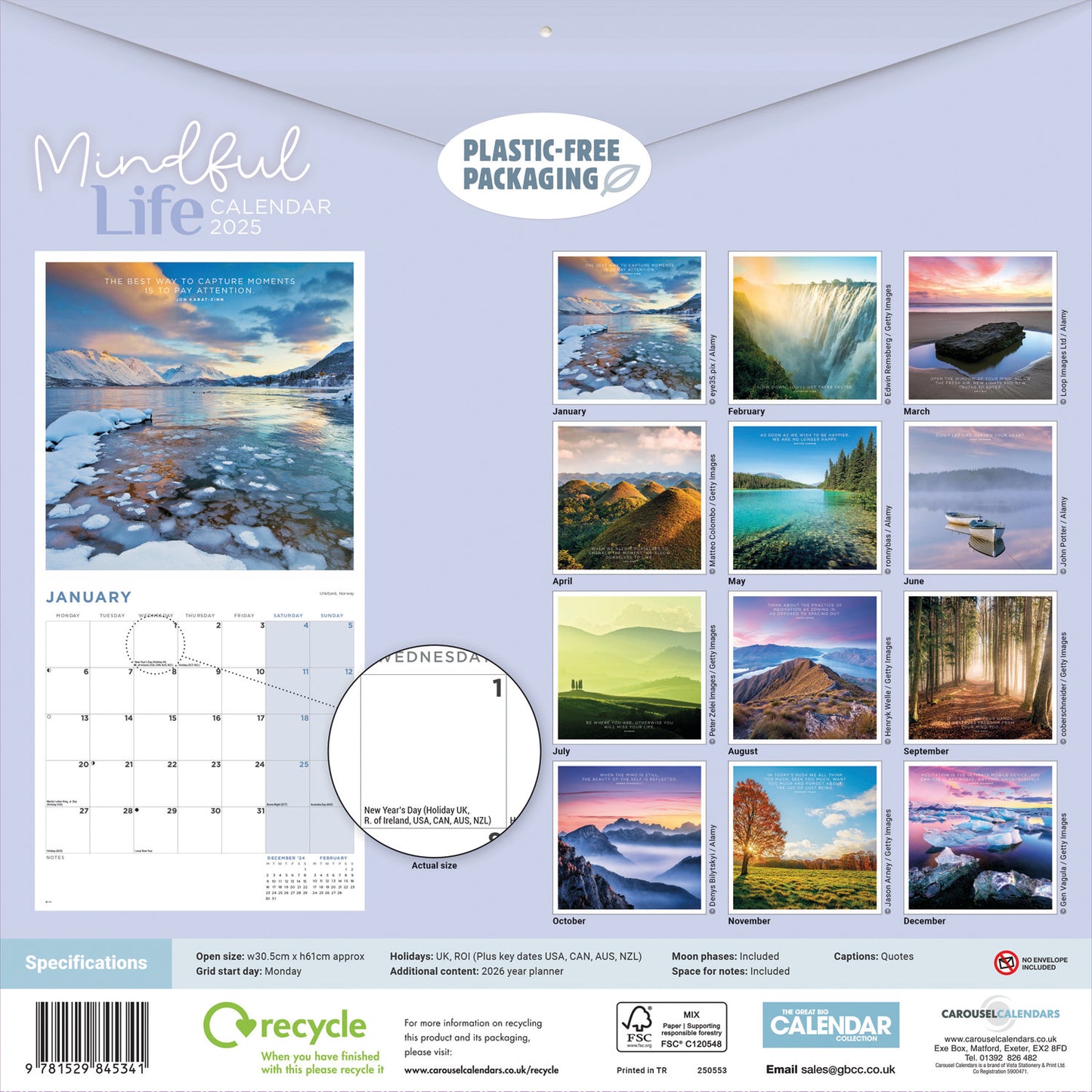 Mindful Life (PFP) Wall Calendar 2025