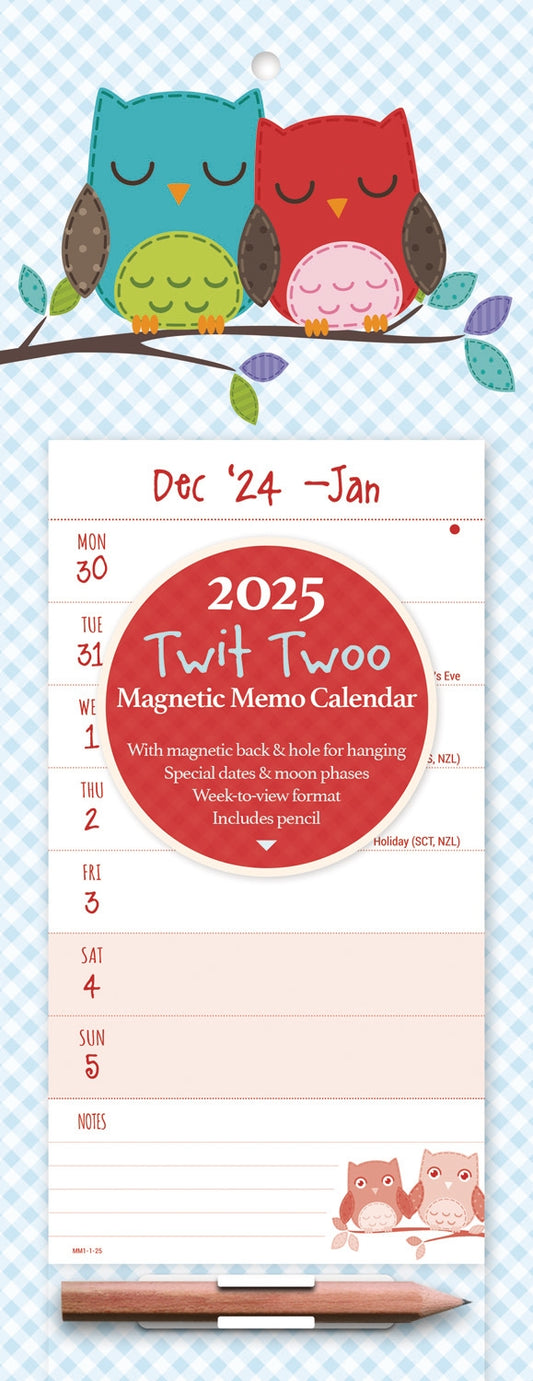 Twit Twoo WTV Magnetic Calendar 2025