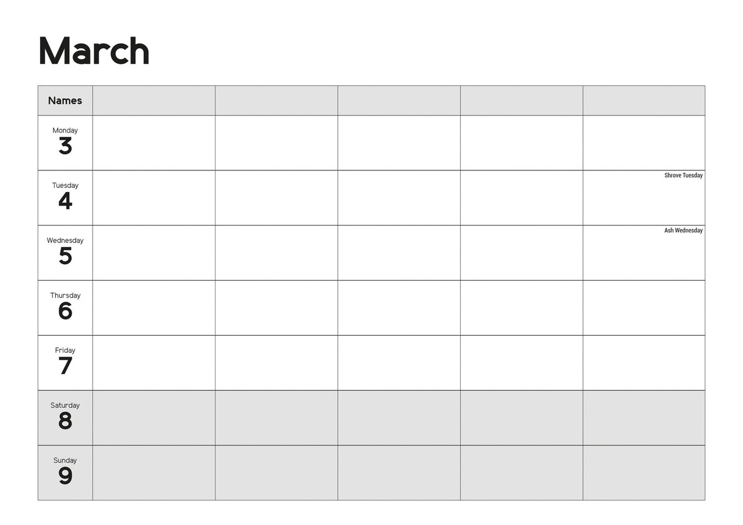 Essential Organiser WTV Planner A4 Calendar (R&B) 2025