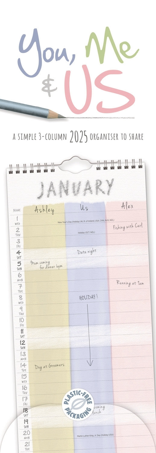 You, Me and Us Planner Slim Calendar (PFP) 2025