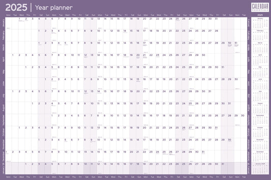 Essential Roll Planner Deluxe Wall Calendar 2025