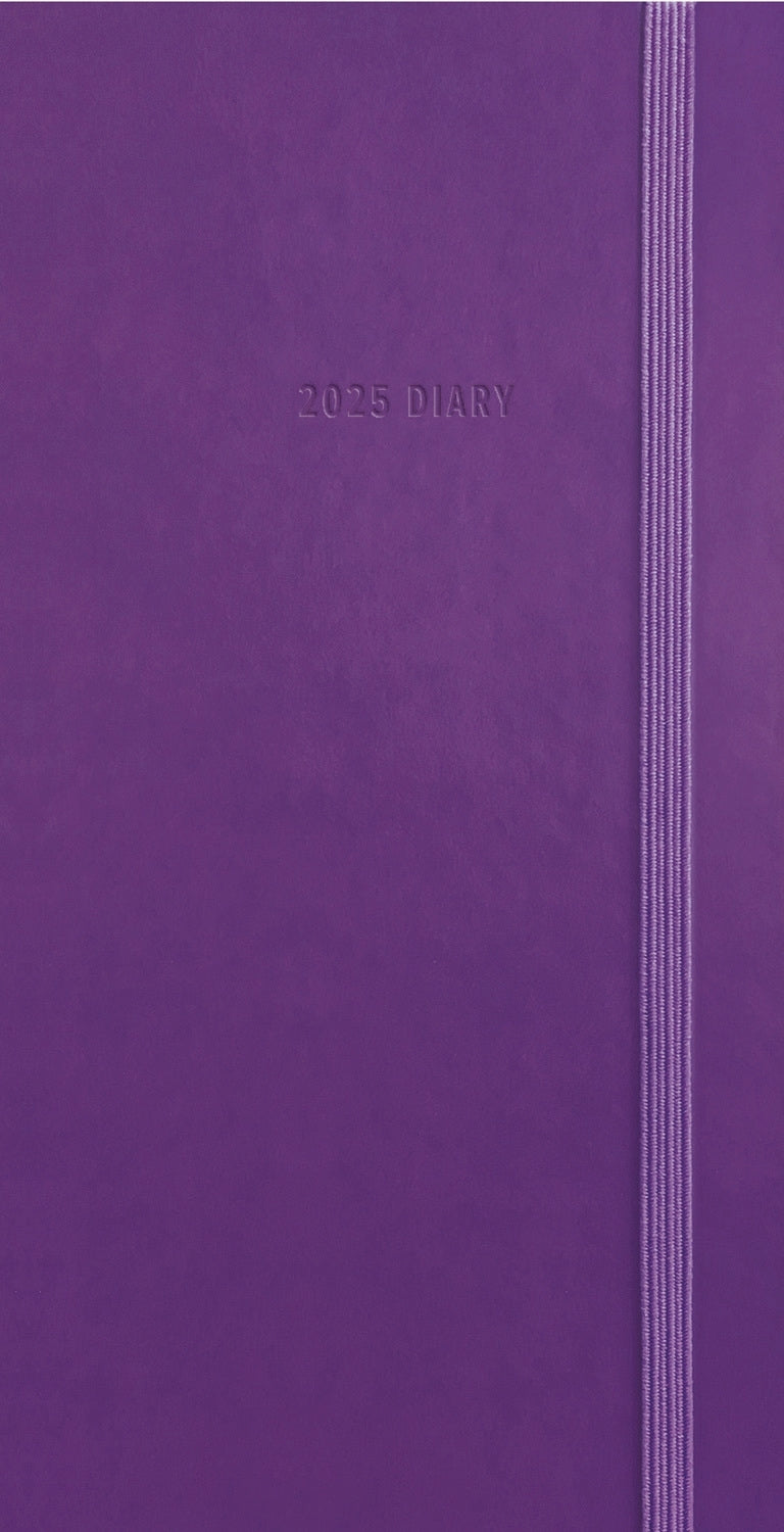 Fashion Diary Purple Soft Touch Slim Diary 2025