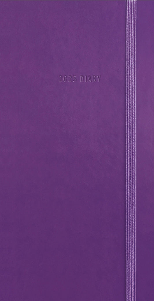 Fashion Diary Purple Soft Touch Slim Diary 2025