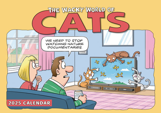 Cats, Wacky World A4 Calendar 2025