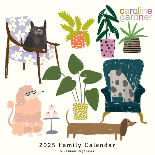 Caroline Gardner, Dogs Wall Calendar Planner 2025