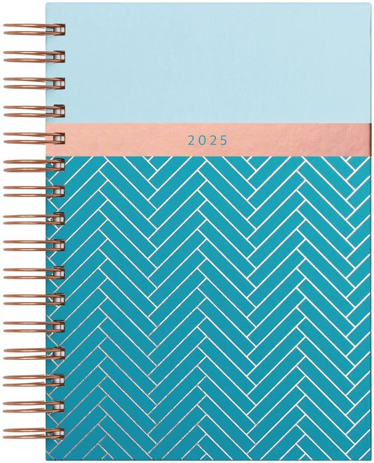 Matilda Myres Teal DAP A5 Wiro Diary 2025