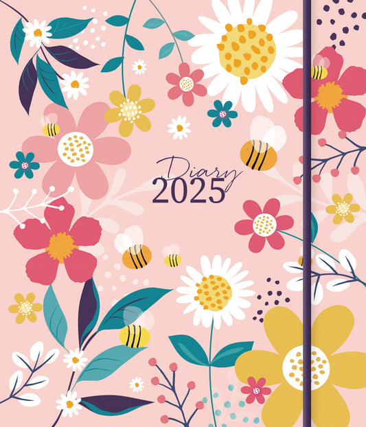 Fashion Diary Contemporary Floral  Square Pocket Diary 2025