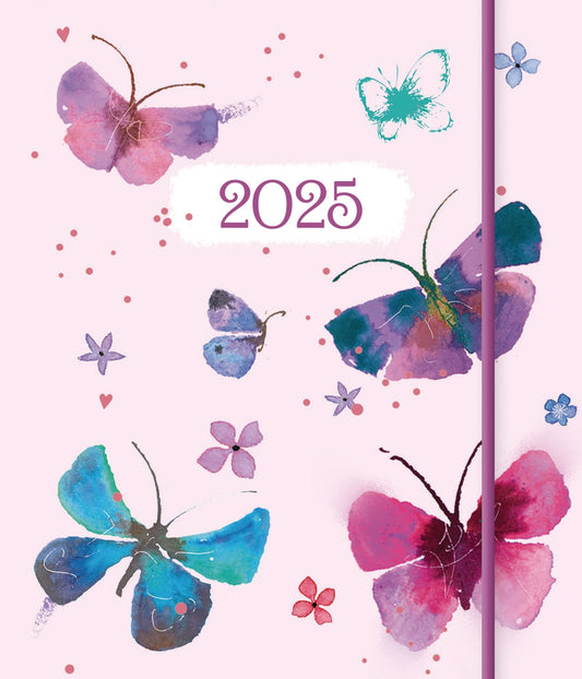 Fashion Diary Butterfiles Square Pocket Diary 2025